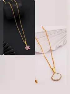 DressBerry Gold-Plated Brass Minimal Necklace