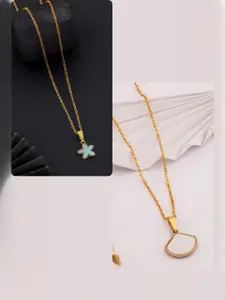 DressBerry Gold-Plated Brass Minimal Necklace