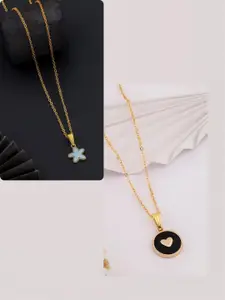 DressBerry Gold-Plated Brass Minimal Necklace