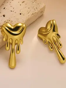 Fashion Frill Women Gold Earrings