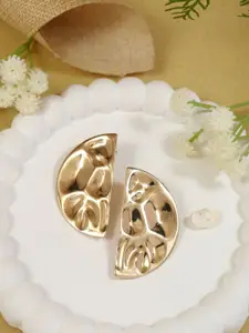 I Jewels Gold Plated Contemporary Studs