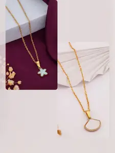 DressBerry Gold-Plated Brass Minimal Necklace