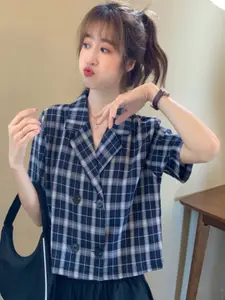 StyleCast Double-Breasted Cropped Blazer