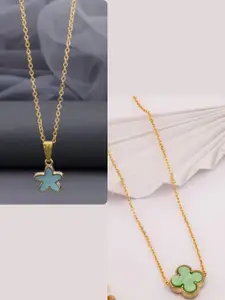 DressBerry Gold-Plated Brass Minimal Necklace