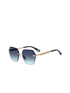 DressBerry Women Blue Lens & Gold-Toned Other Sunglasses with