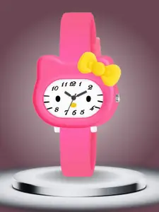 ON TIME OCTUS Girls Printed Analogue Watch KD-007 DARK PINK