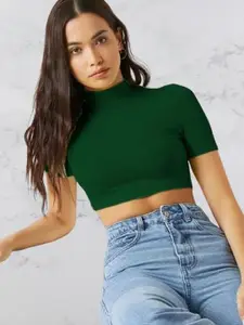Dream Beauty Fashion Women Round Neck Crop Top