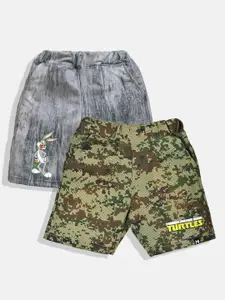 YK X Minute Mirth Boys Pack Of 2 Printed Shorts