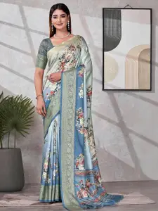 Satrani Floral Zari Pure Silk Saree