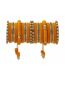 RIJOLI Women Latkan Metal Bangle Set