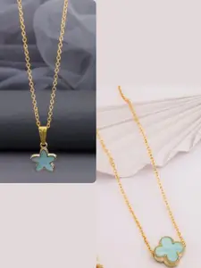 DressBerry Gold-Plated Brass Minimal Necklace