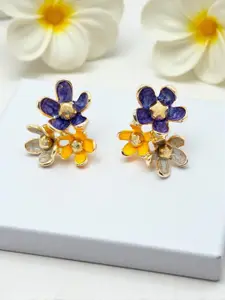 AVANT-GARDE PARIS Gold-Plated Floral Shaped Studs