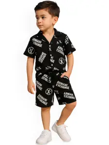 FASHION GRAB Boys Printed Shirt With Shorts