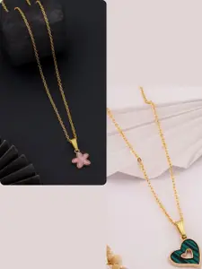 DressBerry Gold-Plated Brass Minimal Necklace