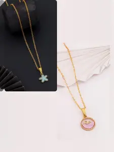 DressBerry Gold-Plated Brass Minimal Necklace