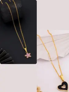 DressBerry Gold-Plated Brass Minimal Necklace