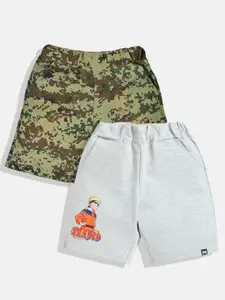 YK X Minute Mirth Boys Pack Of 2 Printed Shorts