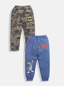 YK X Minute Mirth Boys Pack Of 2 Printed Track Pants & Joggers