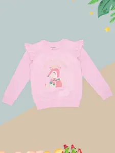 Pantaloons Junior Girls Printed Sweatshirt