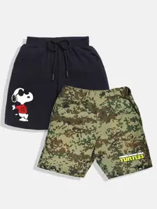 YK X Minute Mirth Boys Pack Of 2 Printed Shorts