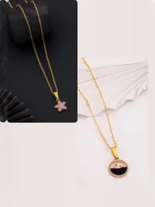 DressBerry Gold-Plated Brass Minimal Necklace