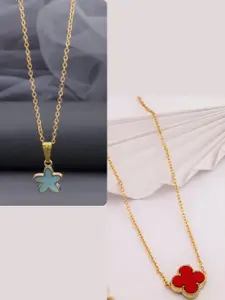 DressBerry Gold-Plated Brass Minimal Necklace