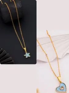 DressBerry Gold-Plated Brass Minimal Necklace