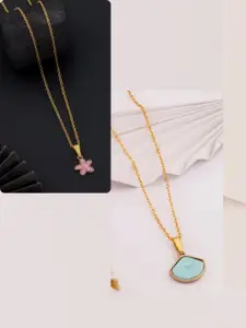 DressBerry Gold-Plated Brass Minimal Necklace