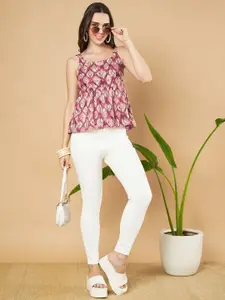 COTLAND FASHION Women Cotton Peplum Crop Top