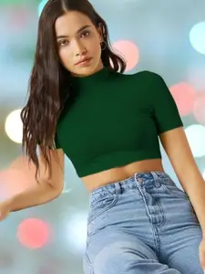 Dream Beauty Fashion Women Solid Crop Top