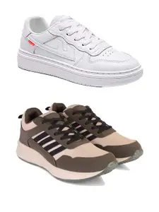 DRACKFOOT Men Pair of 2 Running Non-Marking Shoes