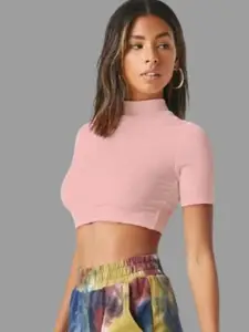 Dream Beauty Fashion Women High Neck Crop Top