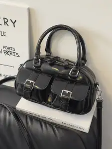 Outzidr Women Solid Structured Buckle Detail