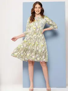 Roadster Green Nylon Dresses