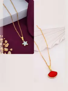 DressBerry Gold-Plated Brass Minimal Necklace