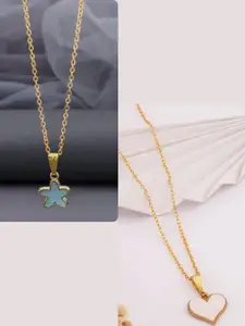 DressBerry Gold-Plated Brass Minimal Necklace