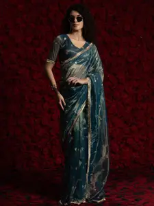 Anouk Embellished Embroidered Organza Saree