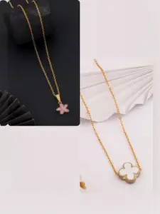 DressBerry Gold-Plated Brass Minimal Necklace