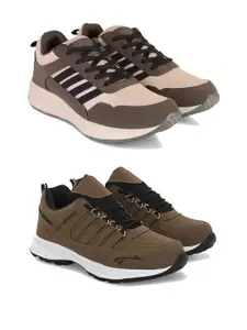 DRACKFOOT Pack Of 2 Men Non-Marking Running Shoes