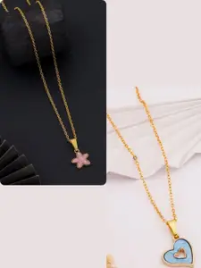 DressBerry Gold-Plated Brass Minimal Necklace