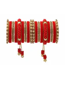 RIJOLI Artificial Stones and Beads Alloy Bangle