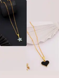 DressBerry Gold-Plated Brass Minimal Necklace