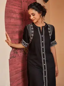 Biba Women Ethnic Motifs Printed Daily Straight Kurta