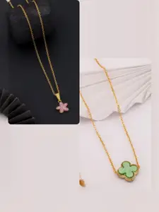 DressBerry Gold-Plated Brass Minimal Necklace