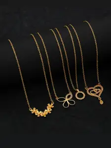 Anouk Pack of 4 Gold-Plated Chain With Pendants
