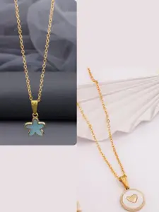 DressBerry Gold-Plated Brass Minimal Necklace