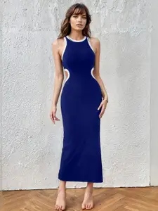 AAHWAN Cut-Outs Bodycon Midi Dress With Slits