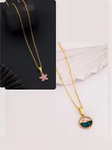 DressBerry Gold-Plated Brass Minimal Necklace