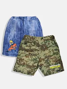 YK X Minute Mirth Boys Pack Of 2 Cotton Printed Shorts