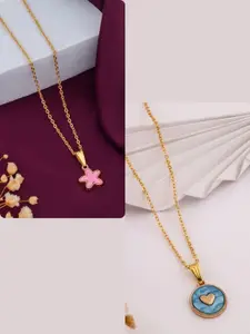 DressBerry Gold-Plated Brass Minimal Necklace